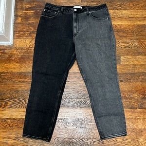 Abercrombie & Fitch Black and Gray Skinny Jeans